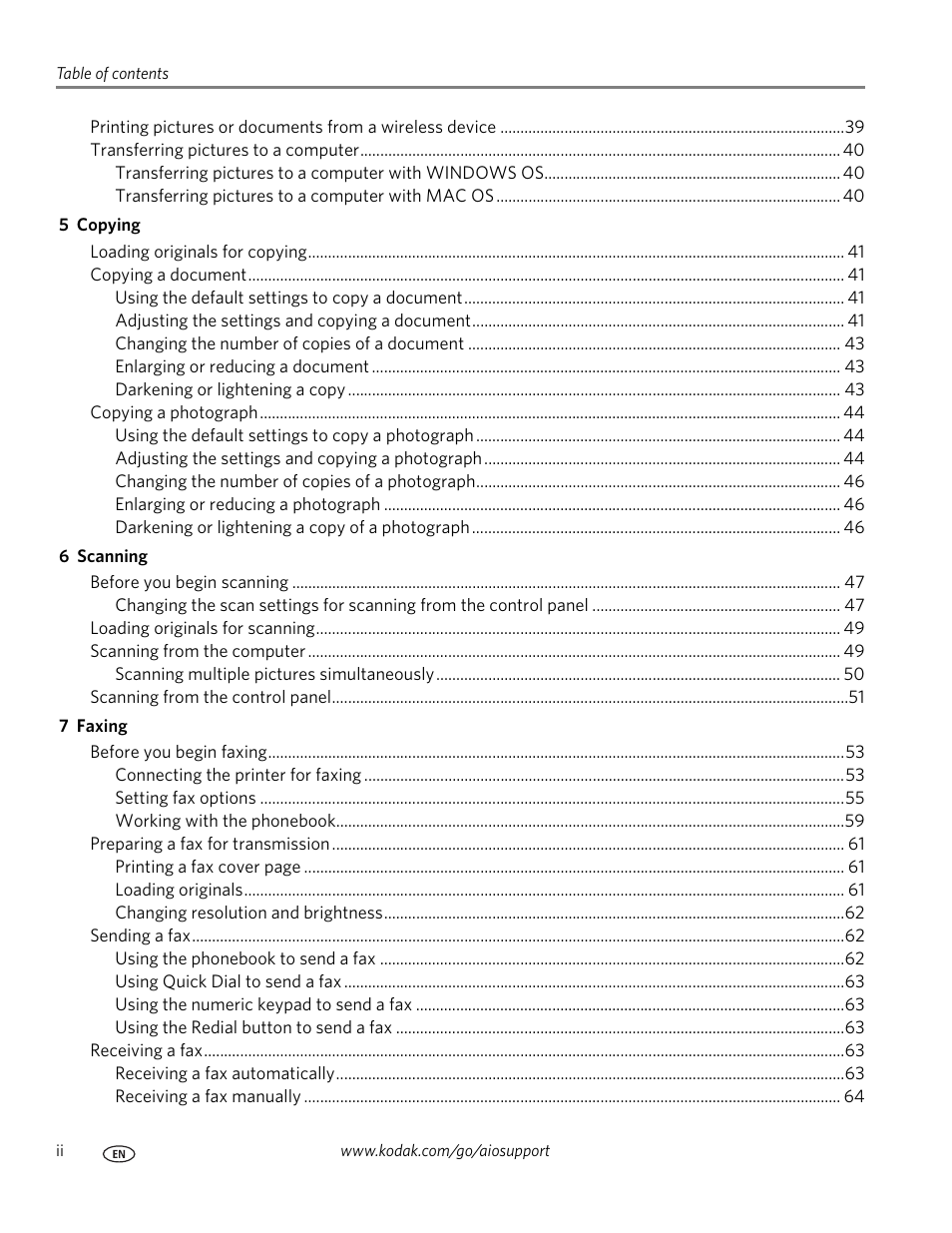 Kodak ESP 9200 User Manual | Page 4 / 106