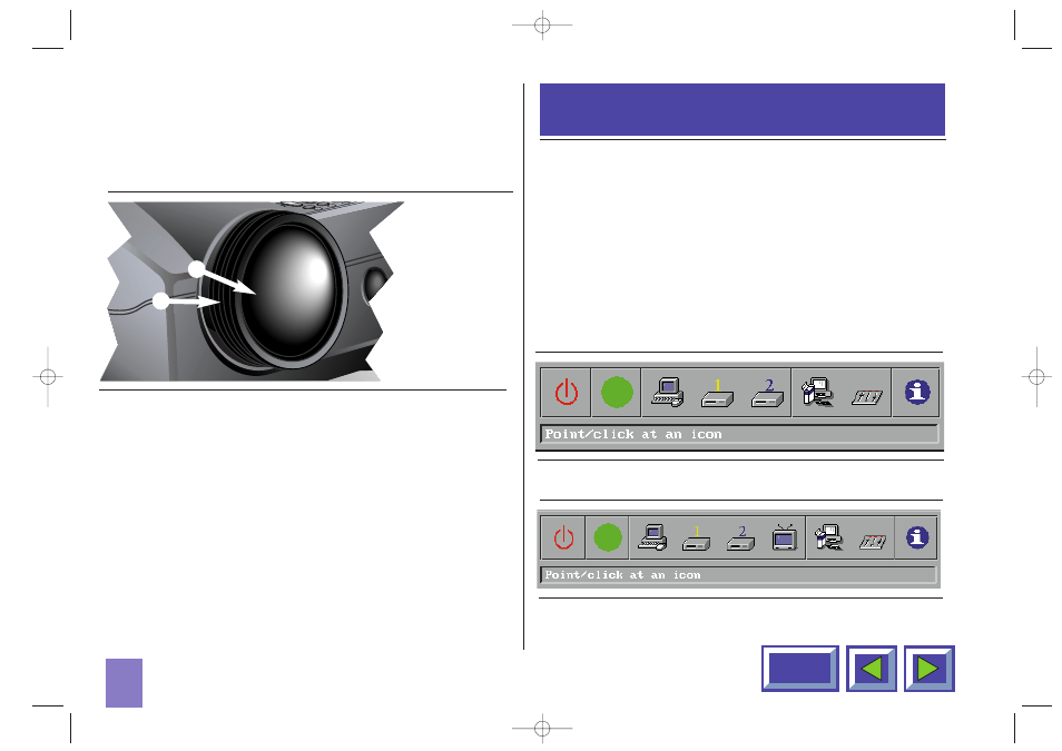 Using the menus, 5 adjusting focus / zoom, 1 the menu system | Kodak DP1050 User Manual | Page 19 / 40