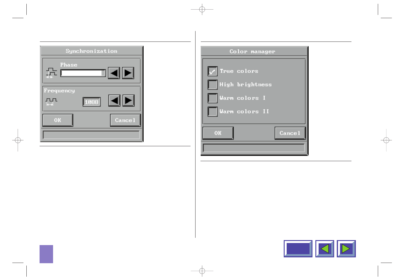 4 synchronization adjustments, 5 color manager | Kodak DP1050 User Manual | Page 33 / 40