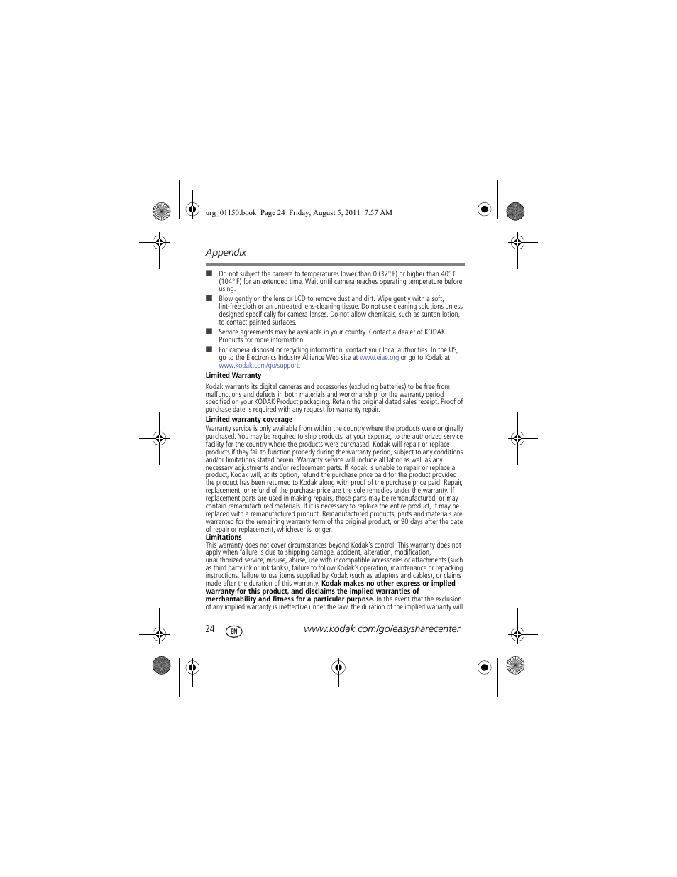 Kodak c913 User Manual | Page 24 / 27