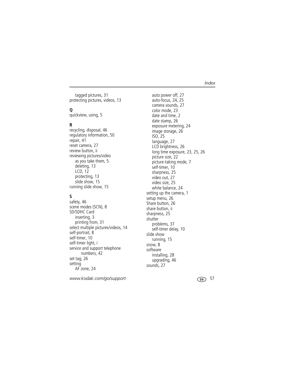 Kodak EASYSHARE C180 User Manual | Page 63 / 64