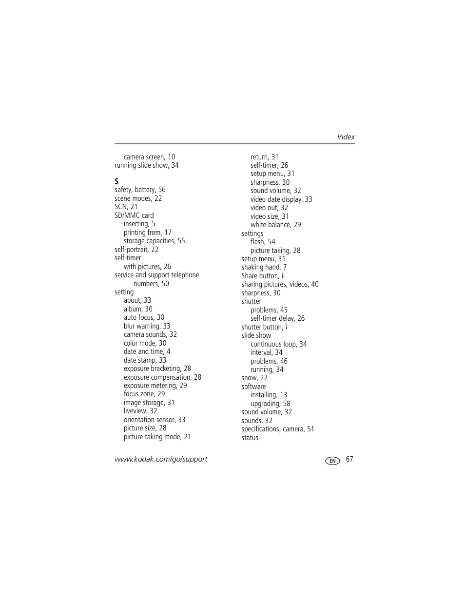 Kodak EasyShare C663 User Manual | Page 73 / 74