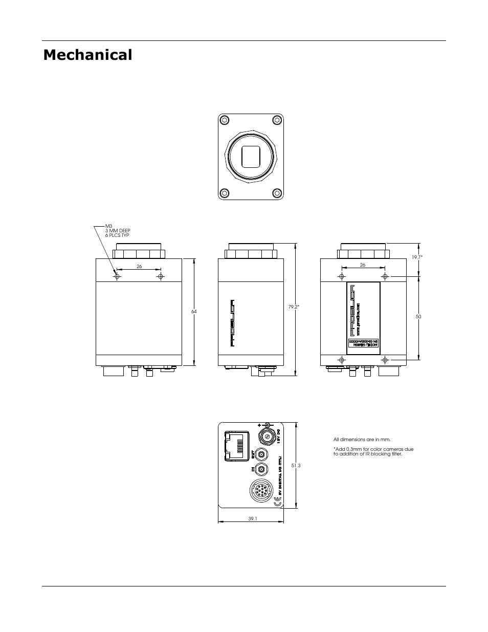 Mechanical, Ge680 user manual, Prosilica inc. 4 | Figure 1. ge series mechanical dimensions | Kodak GE680 User Manual | Page 6 / 21