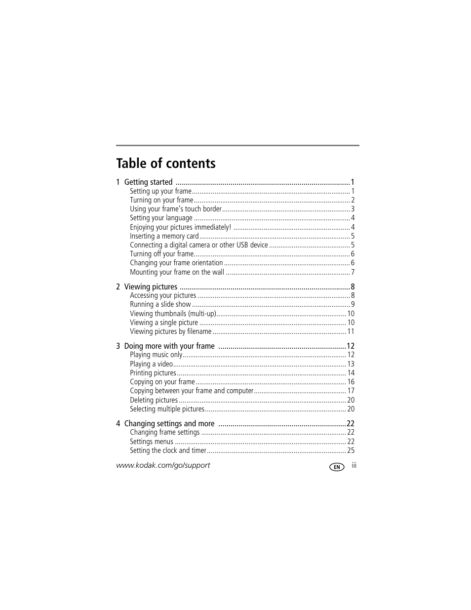 Kodak EasyShare M1020 User Manual | Page 5 / 51