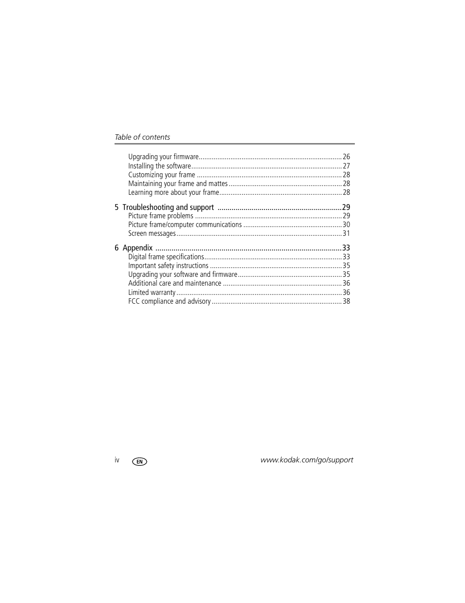 Kodak EasyShare M1020 User Manual | Page 6 / 51