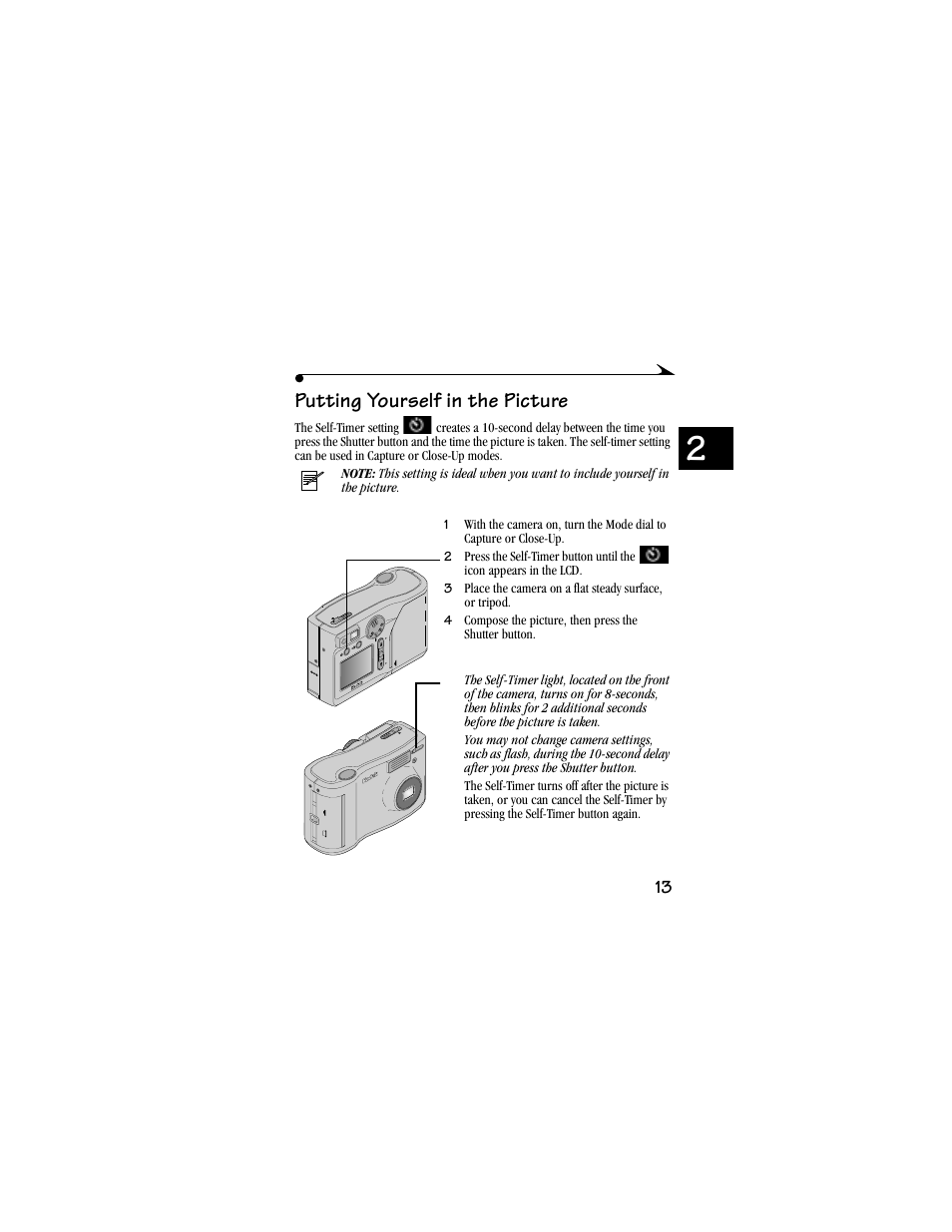 Putting yourself in the picture | Kodak DC3800 User Manual | Page 19 / 78