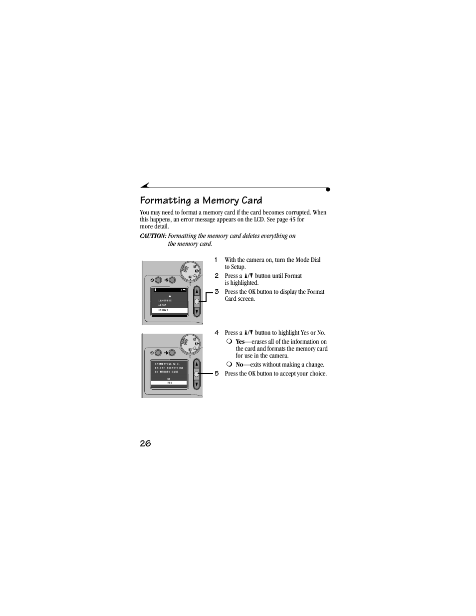 Formatting a memory card | Kodak DC3800 User Manual | Page 32 / 78