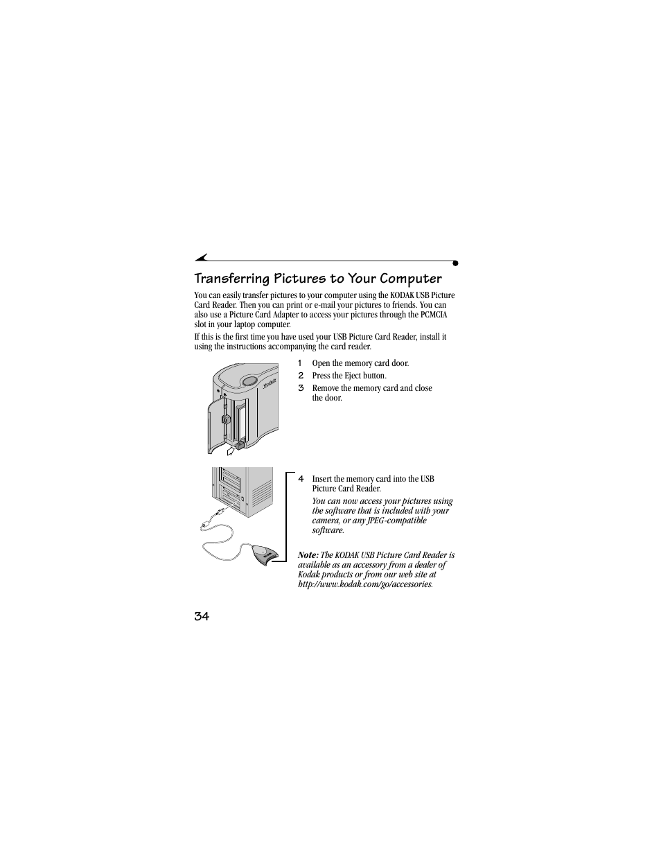 Transferring pictures to your computer | Kodak DC3800 User Manual | Page 40 / 78