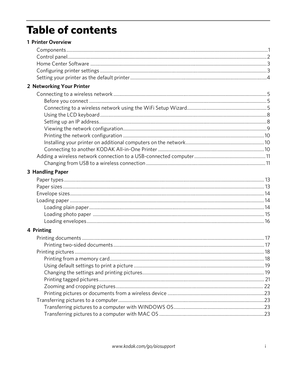 Kodak ESP 5200 User Manual | Page 3 / 73