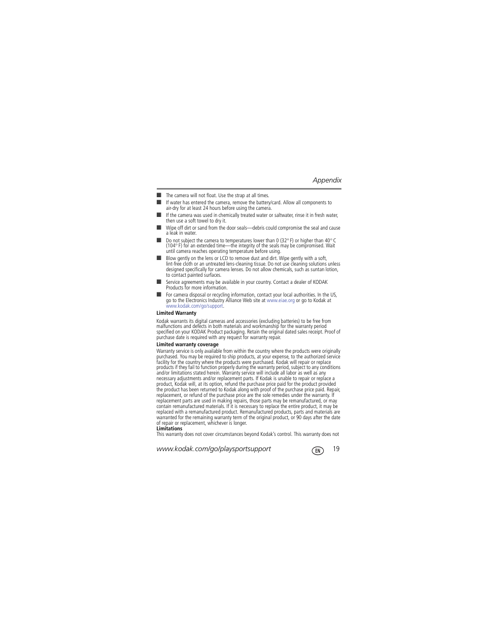 Kodak PLAYSPORT Zx3 User Manual | Page 19 / 23