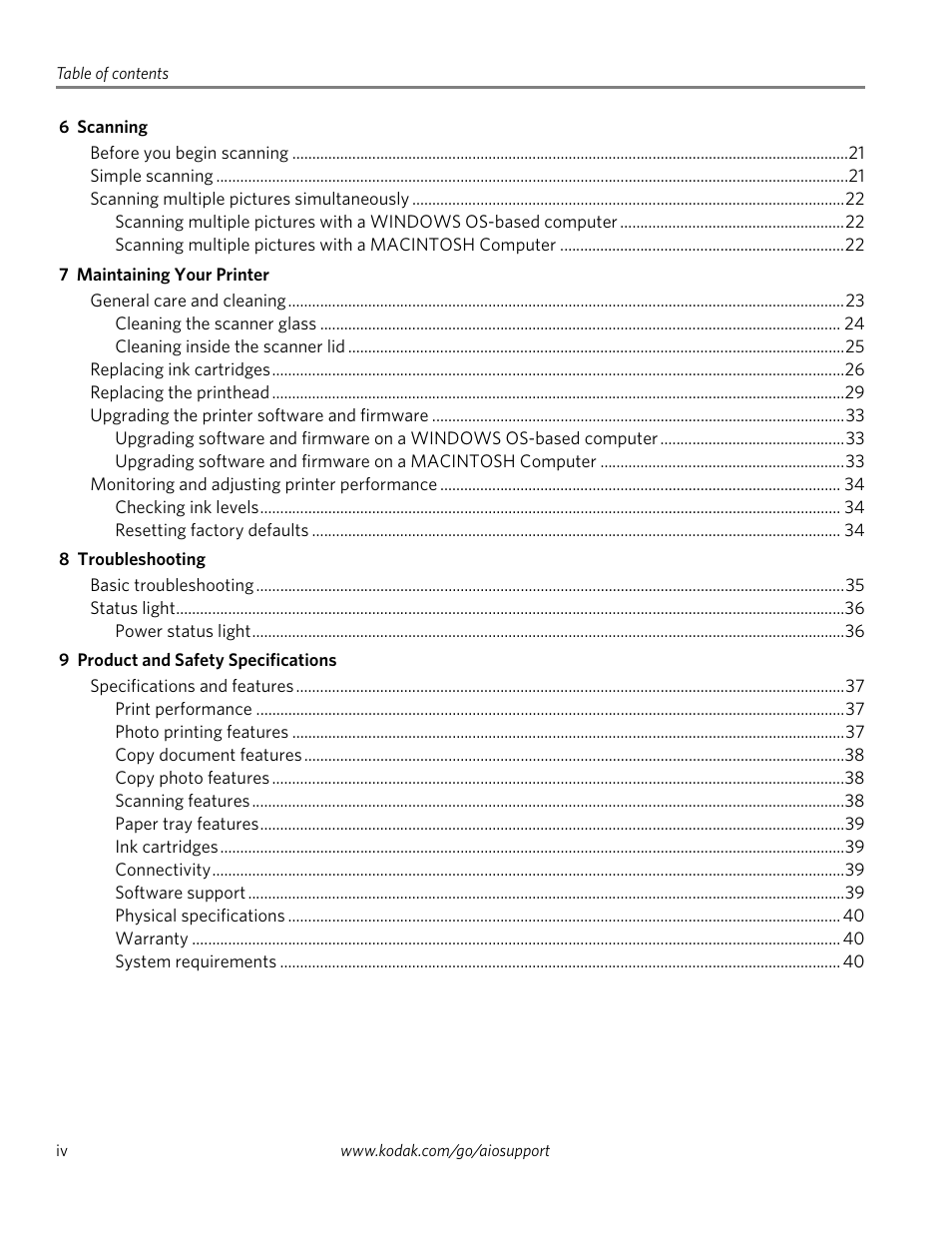 Kodak ESP 3260 User Manual | Page 4 / 56