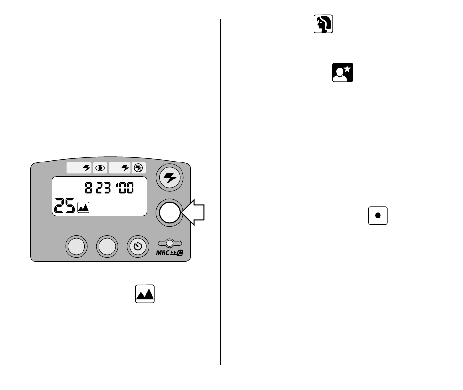 Special-option modes, Infinity-focus mode, Portrait mode | Nightview mode, Center-spot focus mode | Kodak C750 User Manual | Page 23 / 110