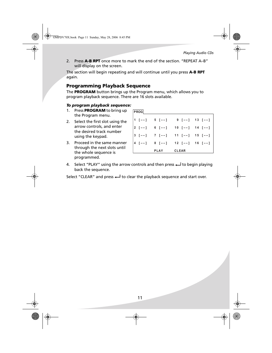 Programming playback sequence | Kodak PDV-70X User Manual | Page 17 / 48