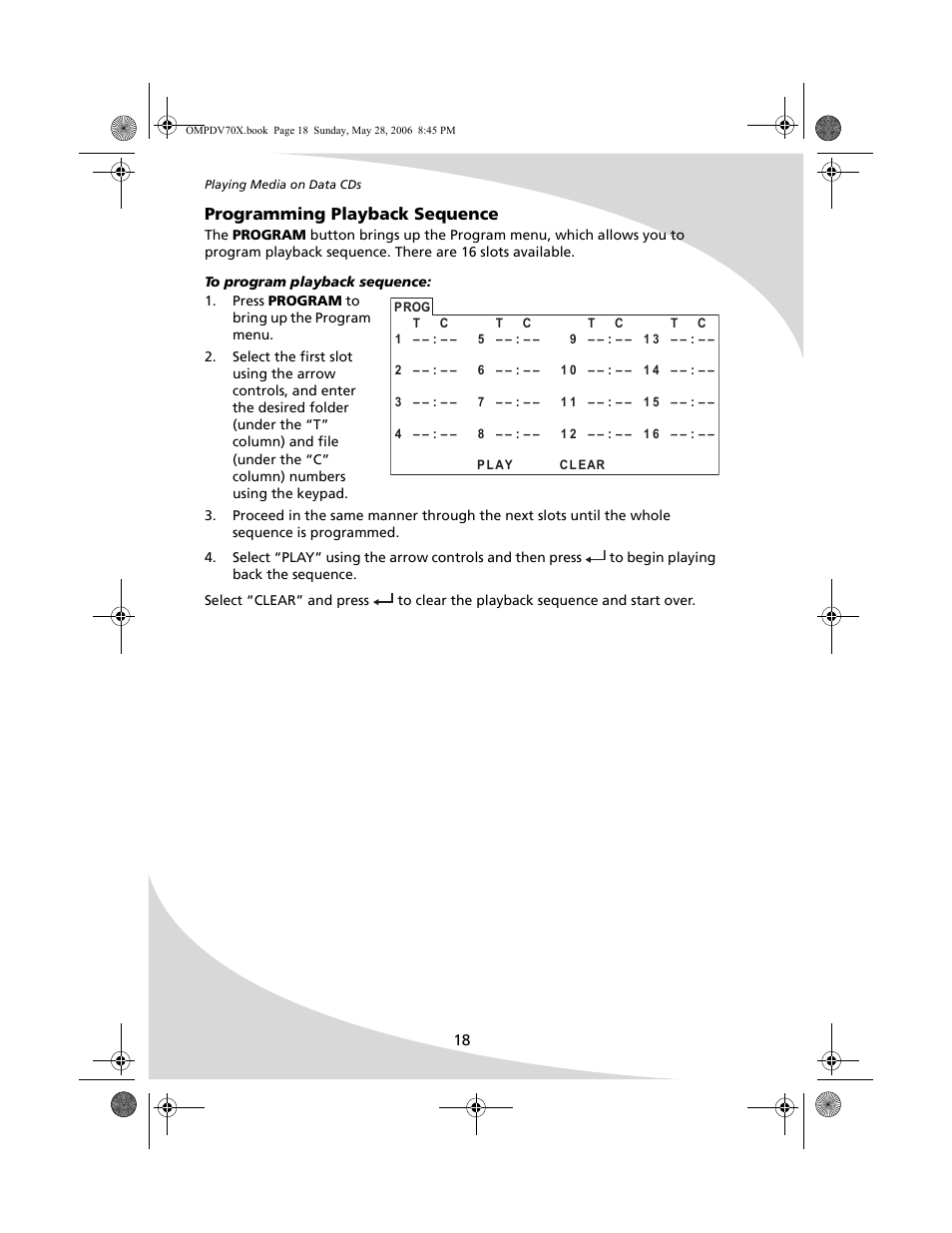 Programming playback sequence | Kodak PDV-70X User Manual | Page 24 / 48