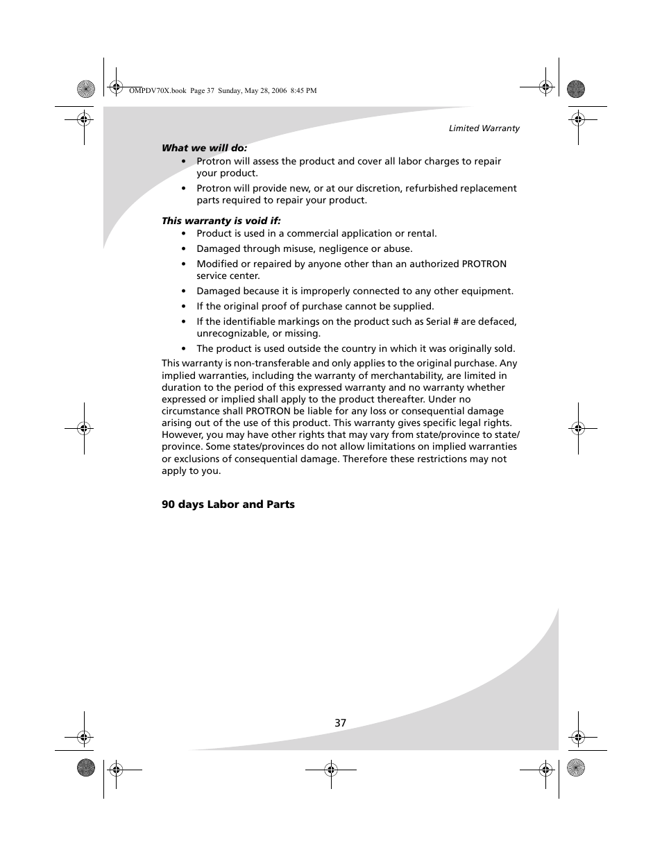Kodak PDV-70X User Manual | Page 43 / 48