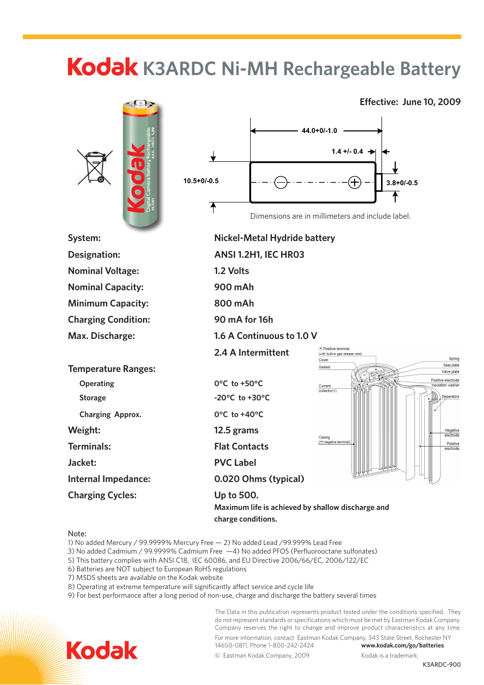 Kodak K3ARDC User Manual | 1 page