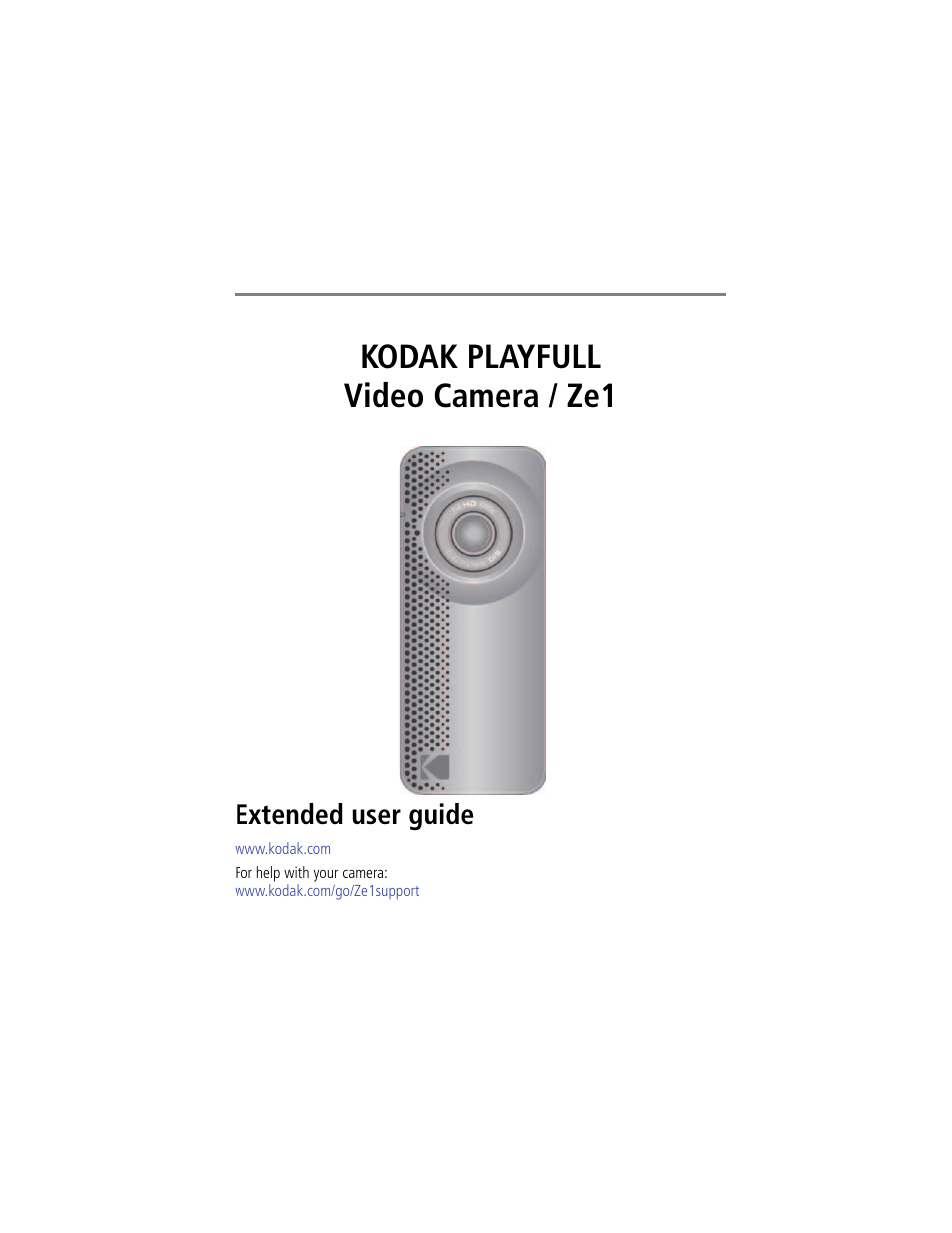 Kodak PLAYFULL ZE1 User Manual | 34 pages