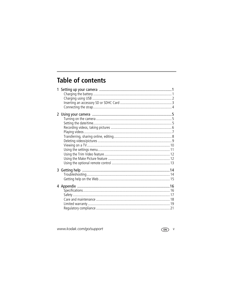 Kodak PLAYFULL ZE1 User Manual | Page 7 / 34