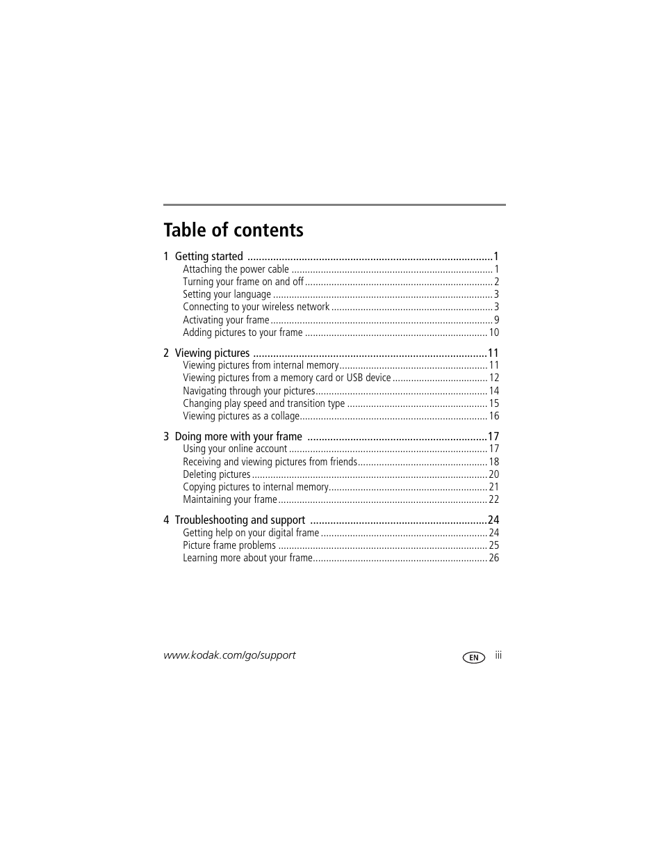 Kodak Pulse S710 User Manual | Page 5 / 44