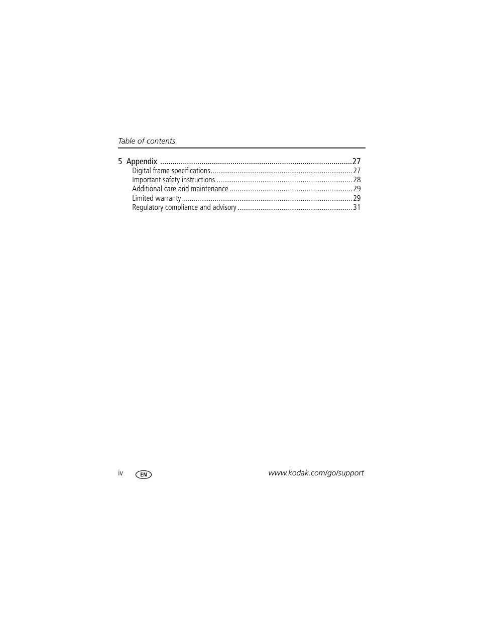 Kodak Pulse S710 User Manual | Page 6 / 44