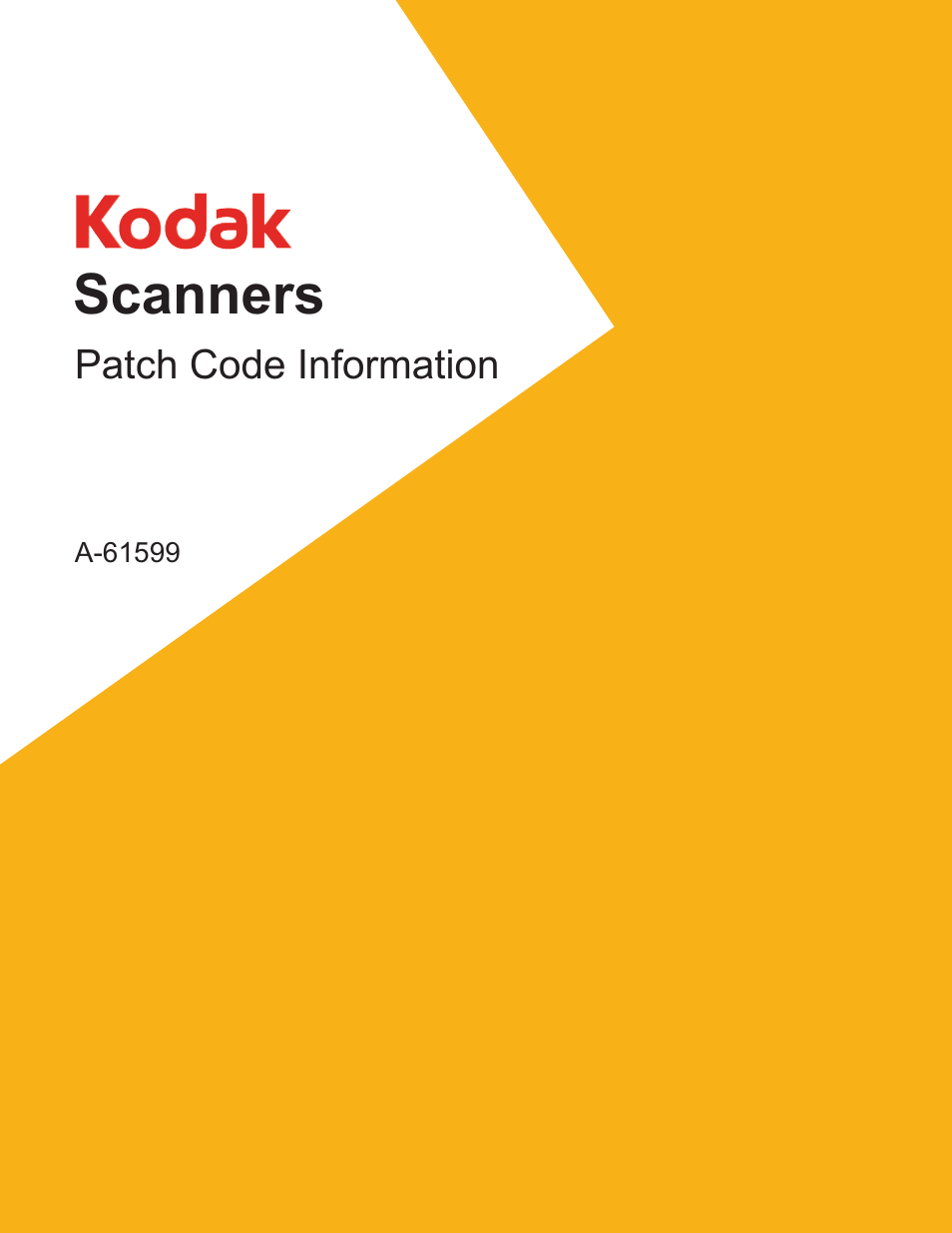 Kodak A-61599 User Manual | 8 pages