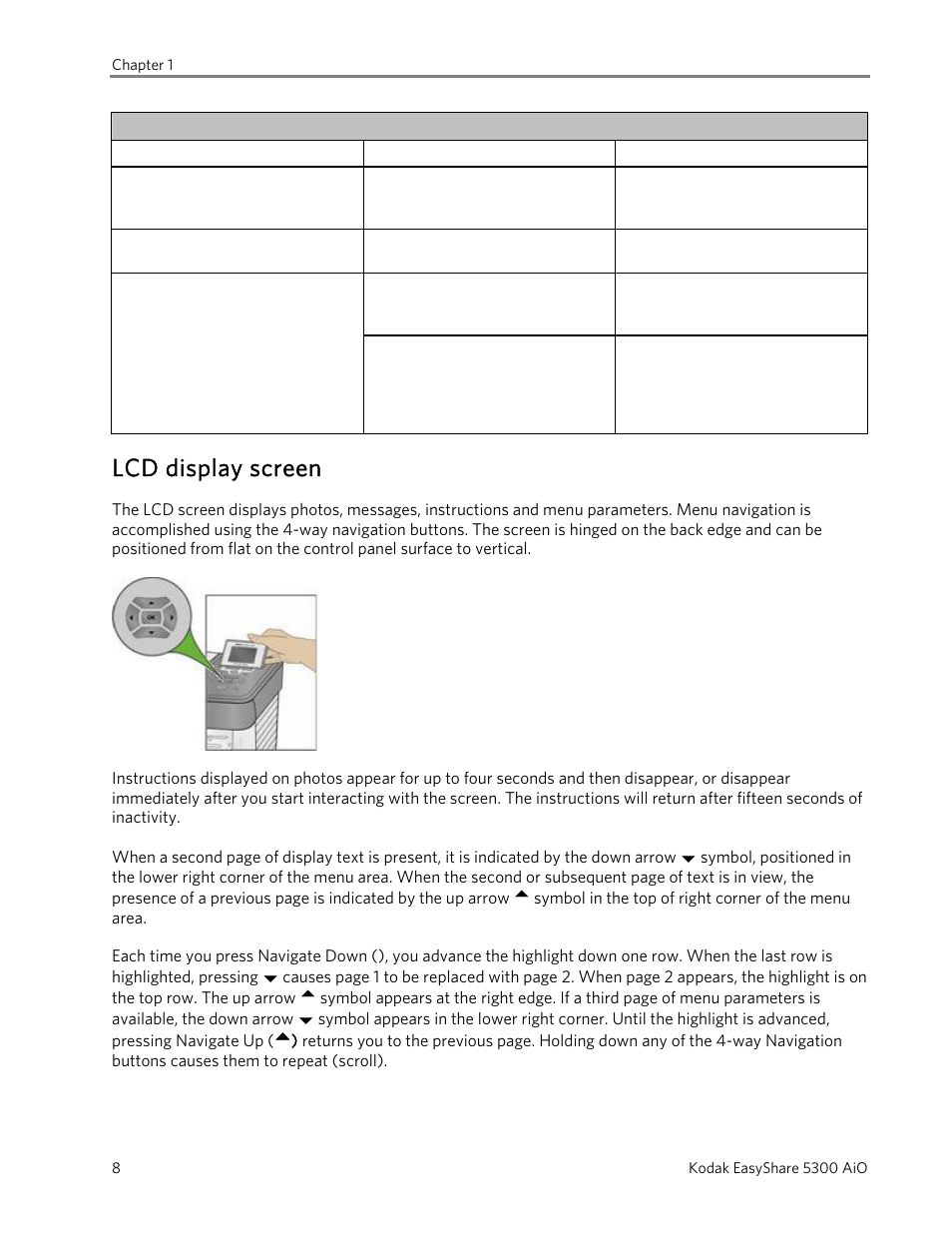 Lcd display screen | Kodak 5300 User Manual | Page 12 / 104