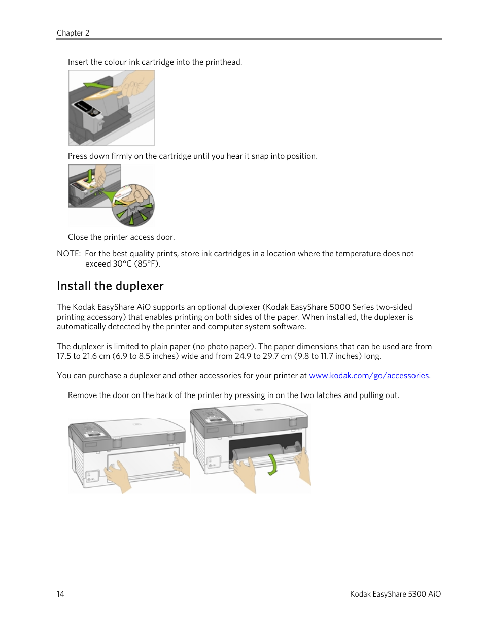 Install the duplexer | Kodak 5300 User Manual | Page 18 / 104