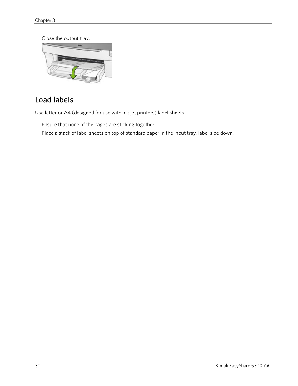 Load labels | Kodak 5300 User Manual | Page 34 / 104