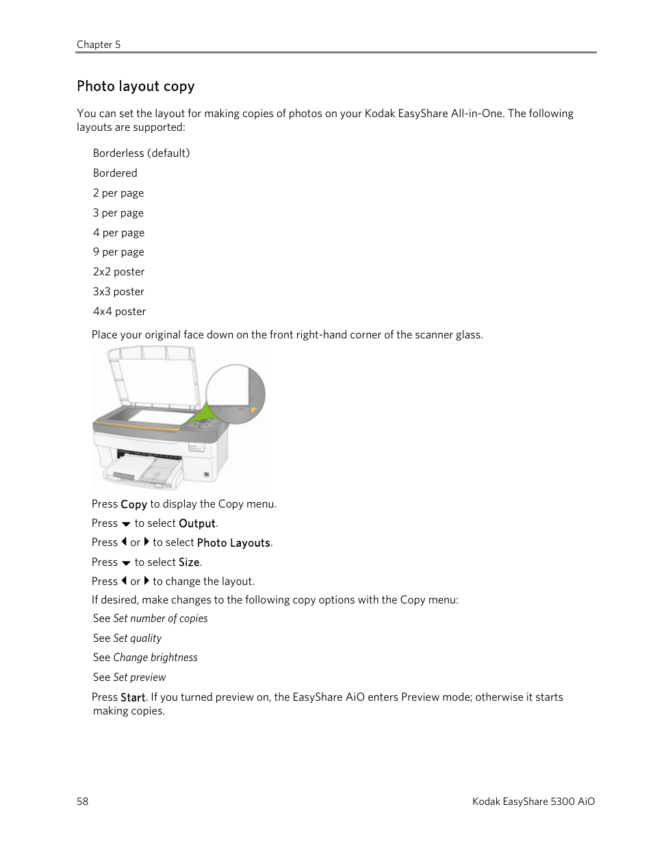 Photo layout copy | Kodak 5300 User Manual | Page 62 / 104