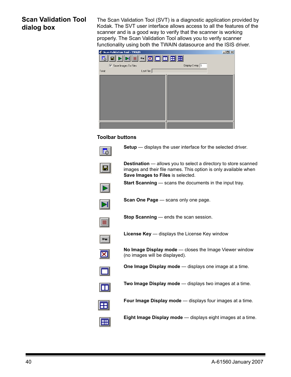 Scan validation tool dialog box | Kodak i1200 User Manual | Page 2 / 45