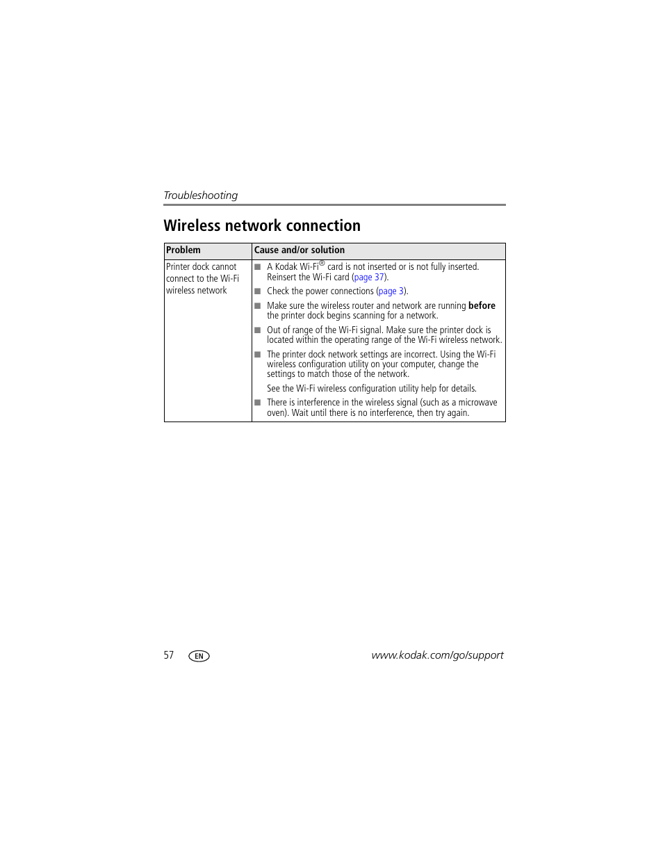 Wireless network connection | Kodak Series 3 User Manual | Page 64 / 91