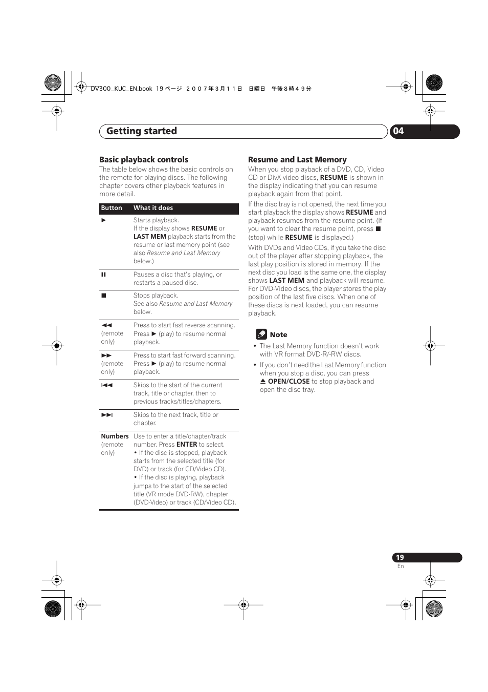 Getting started 04 | Kodak DV-300-K User Manual | Page 19 / 43