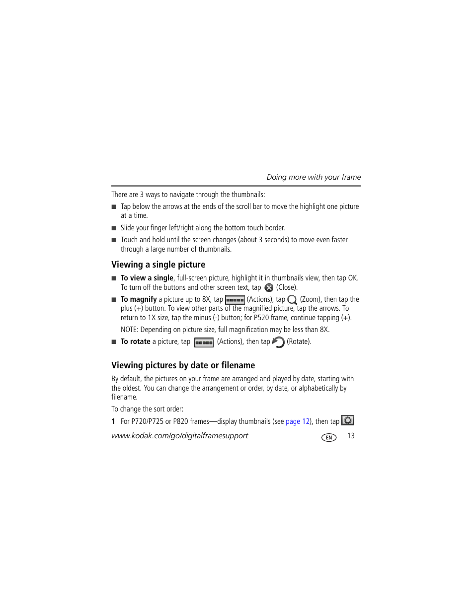 Kodak P725 User Manual | Page 13 / 27