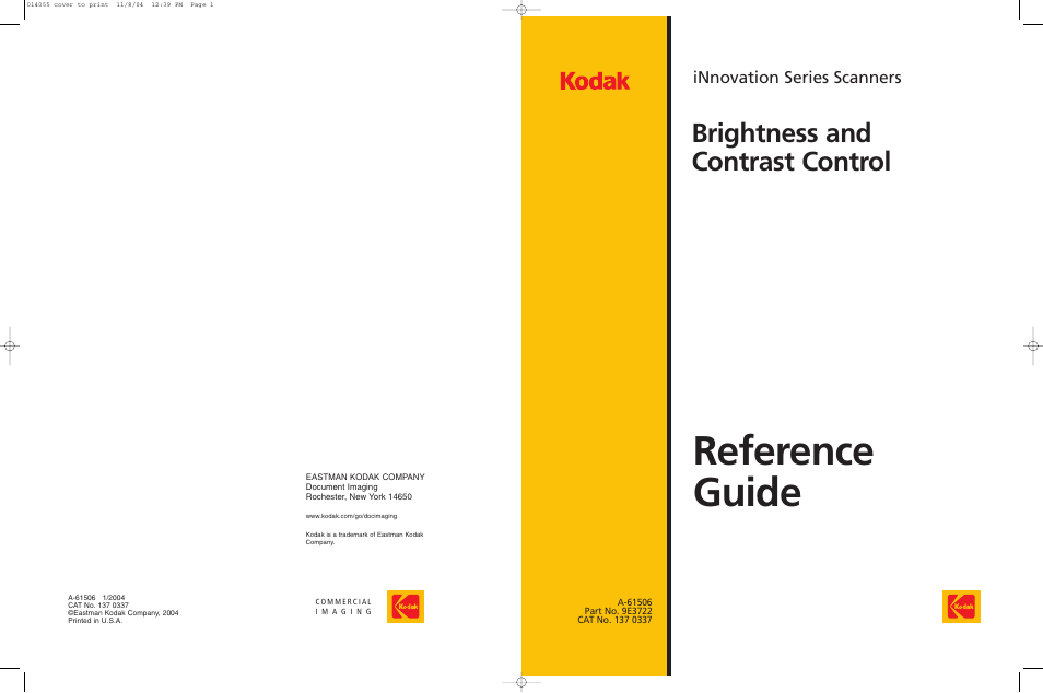 Kodak INNOVATION A-61506 User Manual | 26 pages