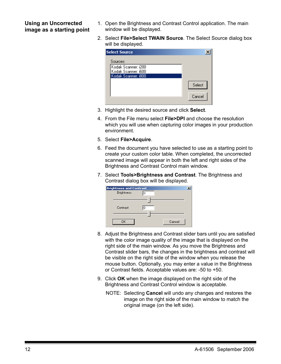 Using an uncorrected image as a starting point | Kodak INNOVATION A-61506 User Manual | Page 13 / 26