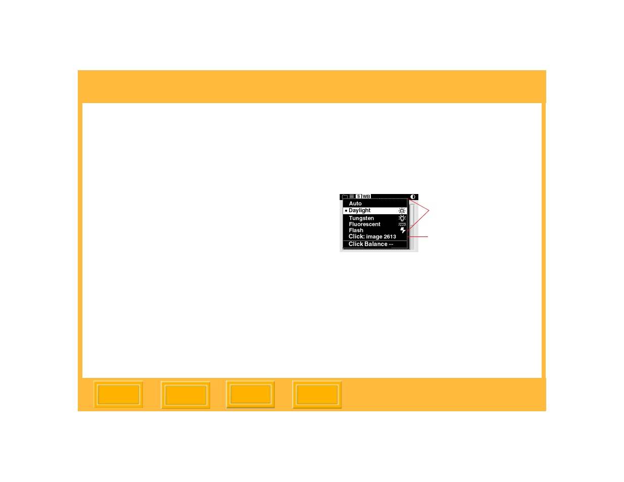 White balance, Accessing white balance, Capturing and processing images | Kodak 645 User Manual | Page 90 / 147