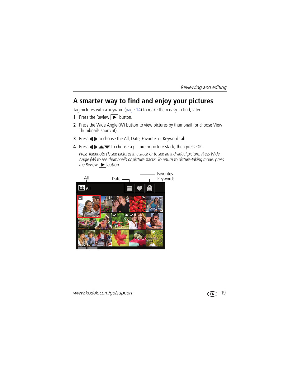 A smarter way to find and enjoy your pictures | Kodak EasyShare CD22 User Manual | Page 25 / 58