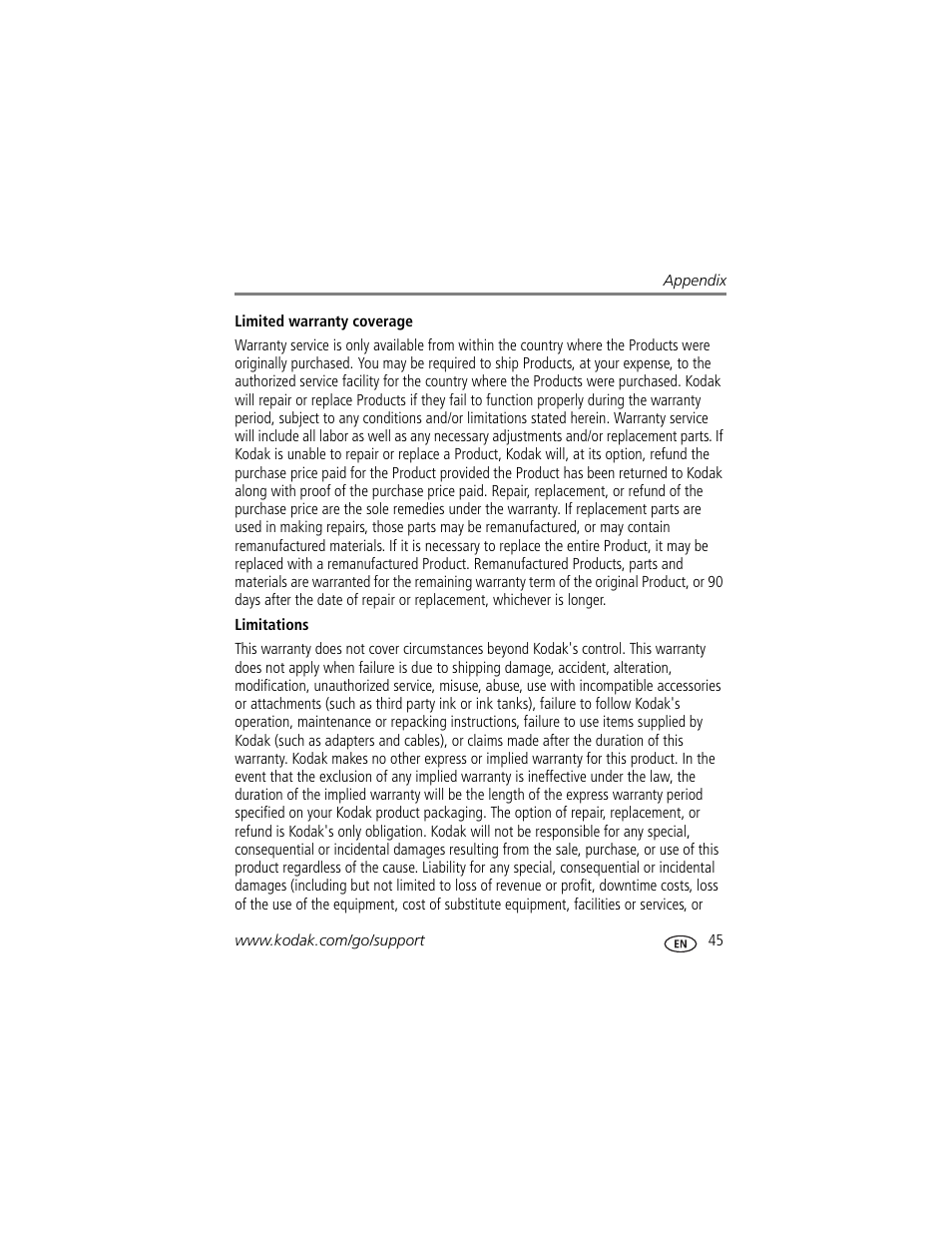 Kodak EasyShare CD22 User Manual | Page 51 / 58
