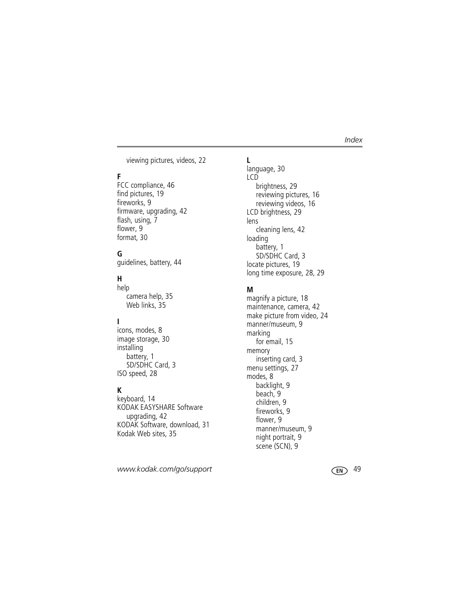 Kodak EasyShare CD22 User Manual | Page 55 / 58