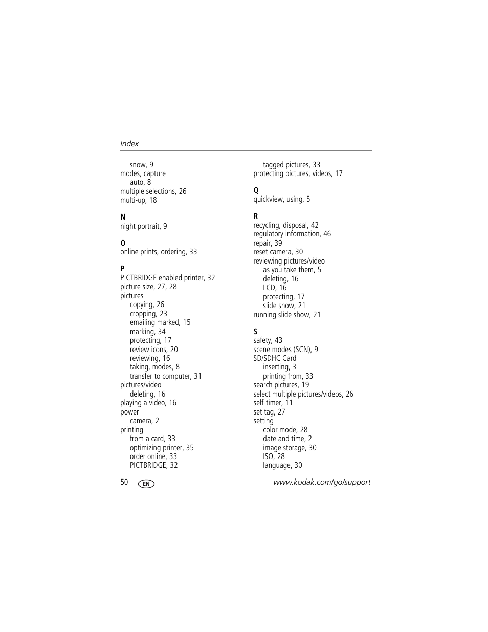 Kodak EasyShare CD22 User Manual | Page 56 / 58