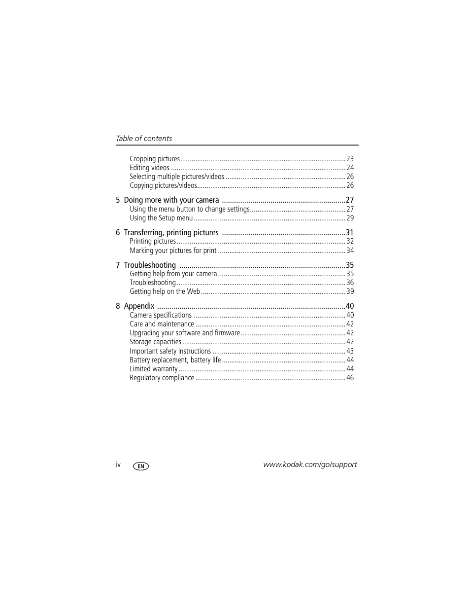 Kodak EasyShare CD22 User Manual | Page 6 / 58