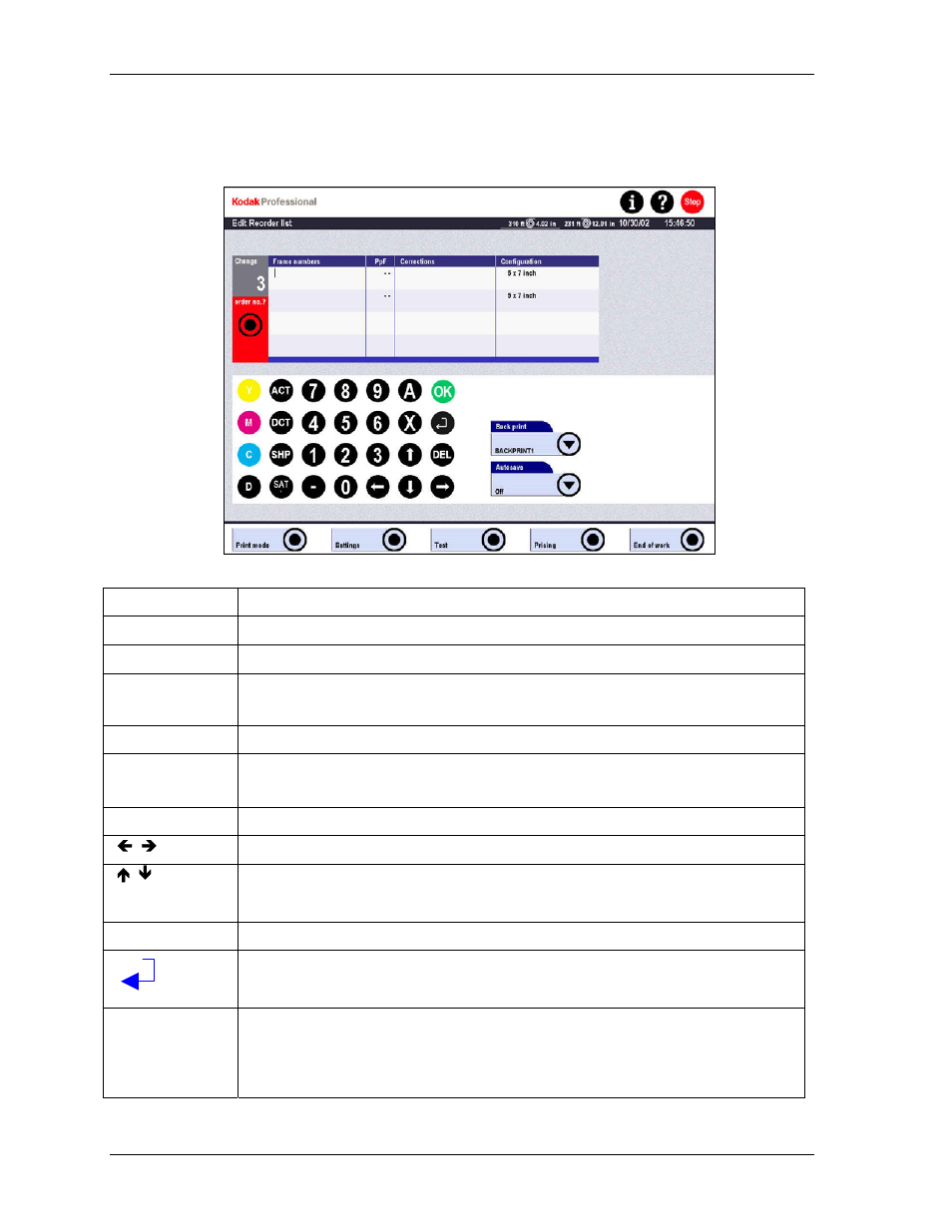 Reorder keyboard, Menu bar, Menu overview | Reorder keyboard -30 | Kodak SRP 30 User Manual | Page 49 / 310