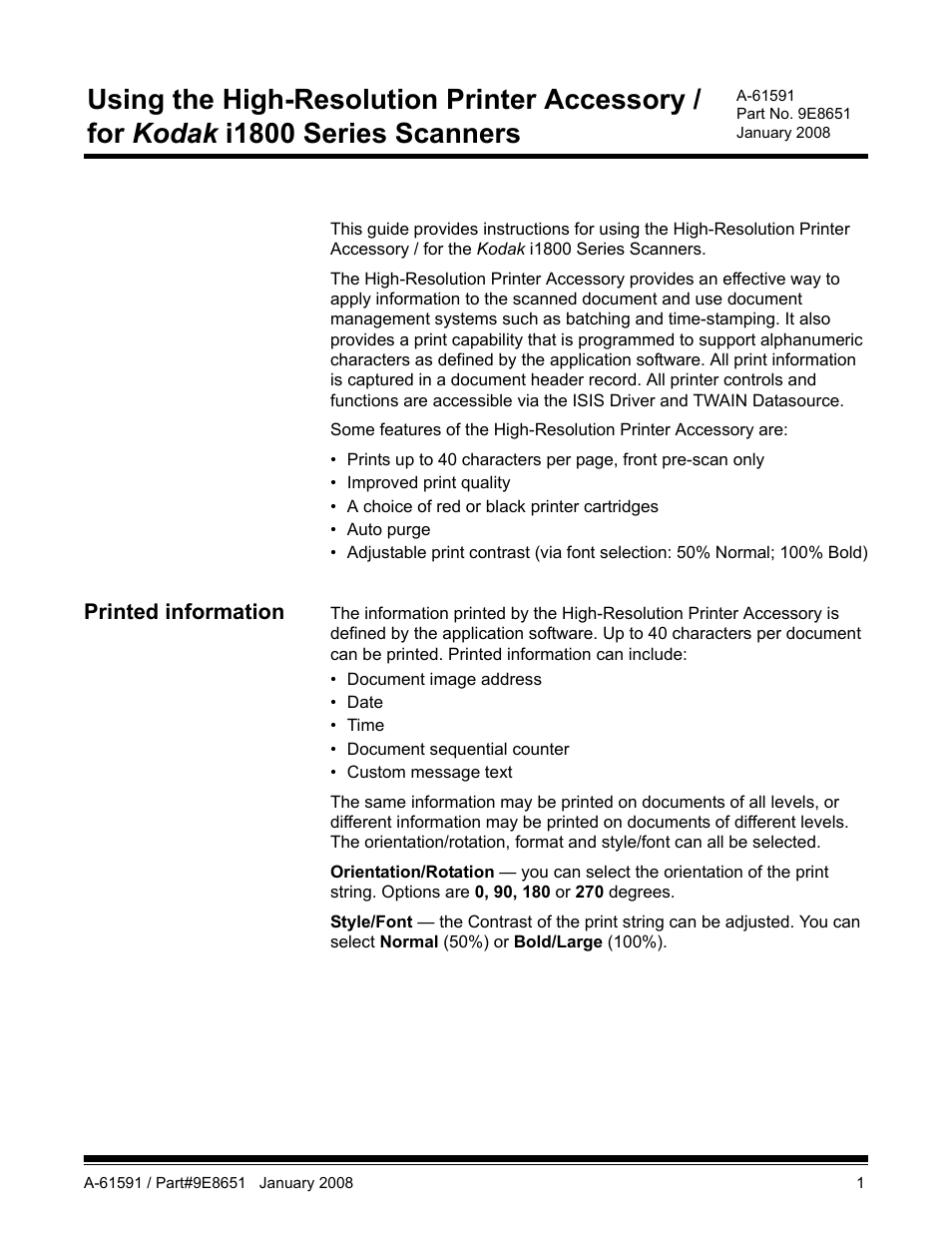 Printed information | Kodak A-61597 User Manual | Page 3 / 21