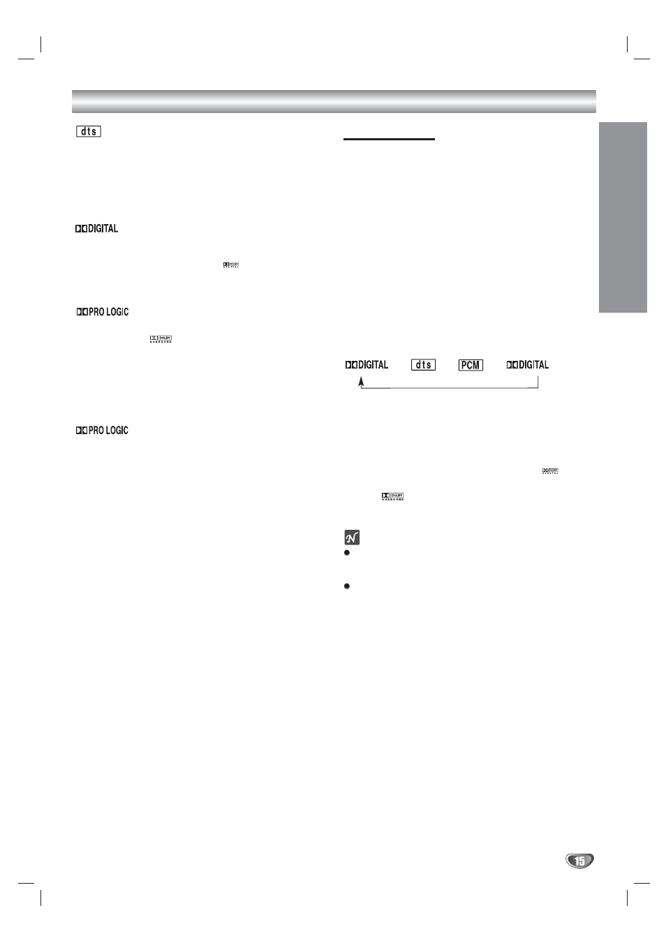 Glossary for audio stream & surround mode, Sound mode, System setup | Kodak XBS444 User Manual | Page 15 / 48