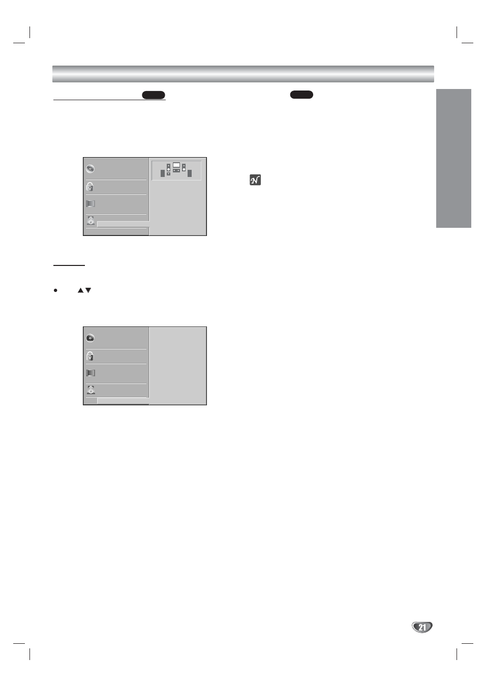Dvd operation setup (continued), System setup, 1 speaker setup | Others, Dynamic range control (drc), Vocal, Auto play | Kodak XBS444 User Manual | Page 21 / 48