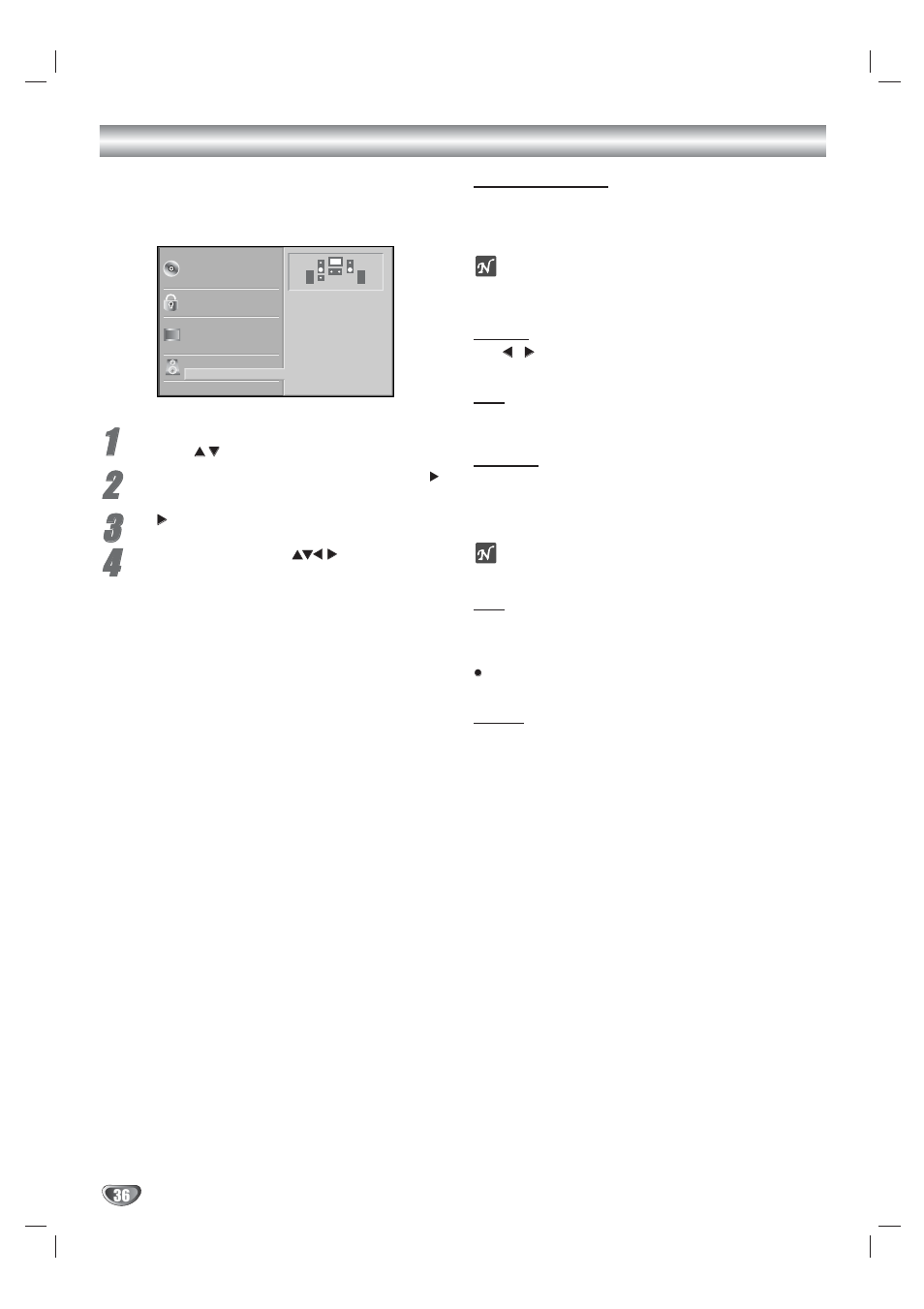 Speaker setup | Kodak XBS444 User Manual | Page 36 / 48