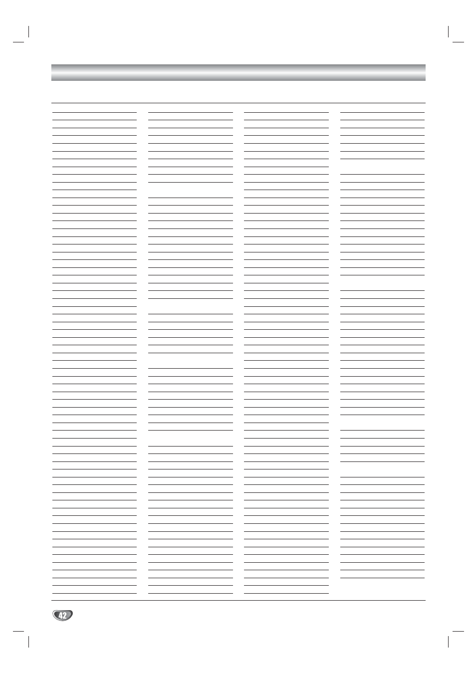 Country code list | Kodak XBS444 User Manual | Page 42 / 48