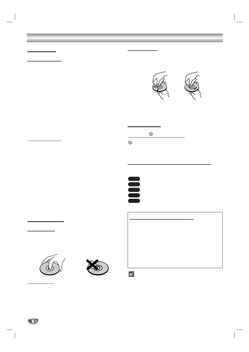 Before use (continued), Precautions, Disc symbols | No yes selecting viewing sources | Kodak XBS444 User Manual | Page 6 / 48