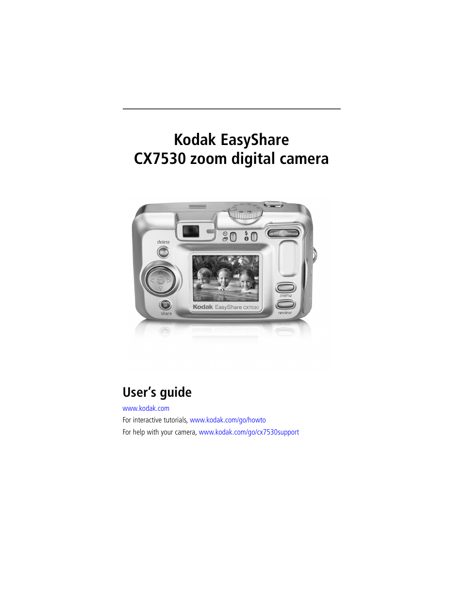 Kodak CX7530 User Manual | 66 pages
