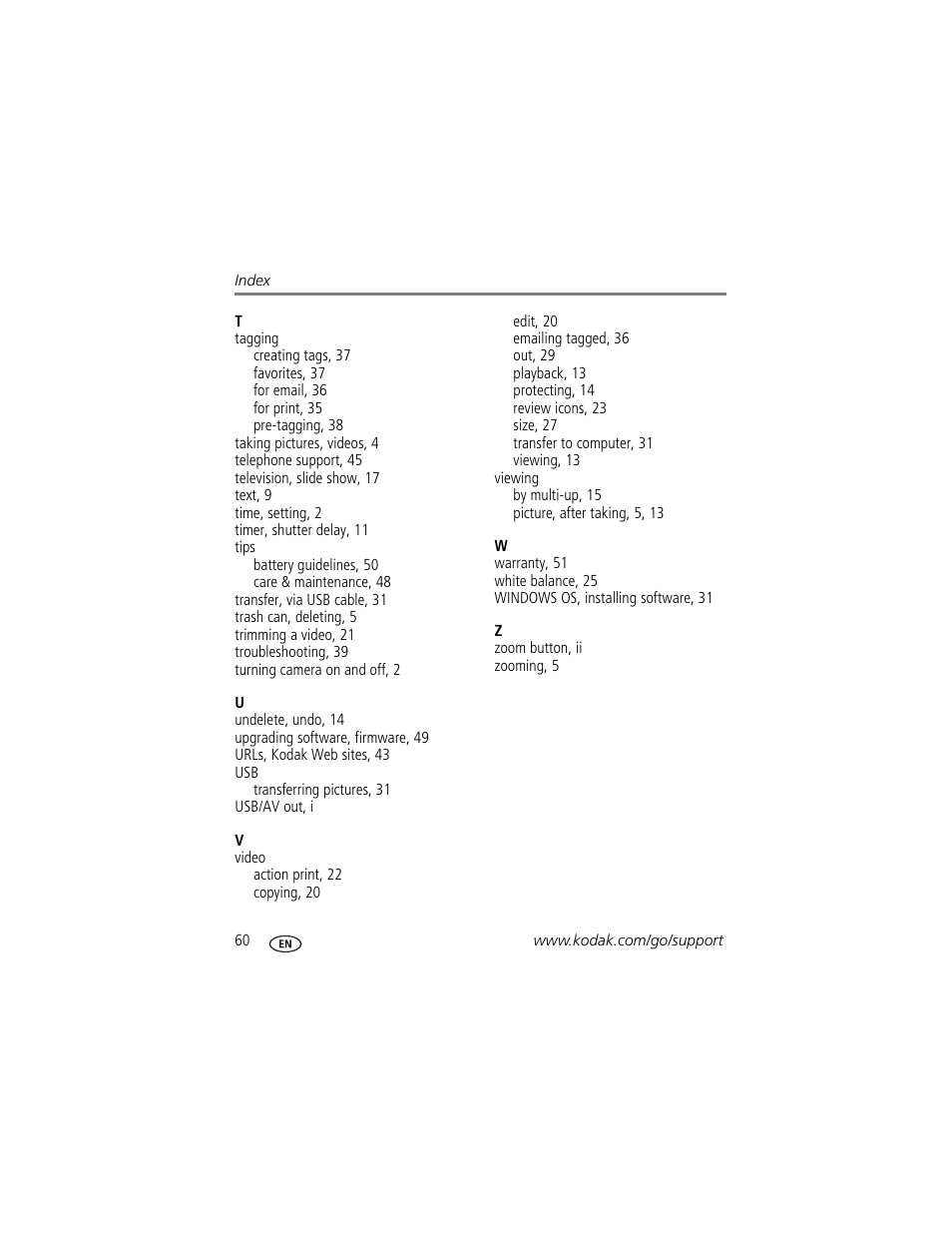 Kodak EASYSHARE C140 User Manual | Page 66 / 66